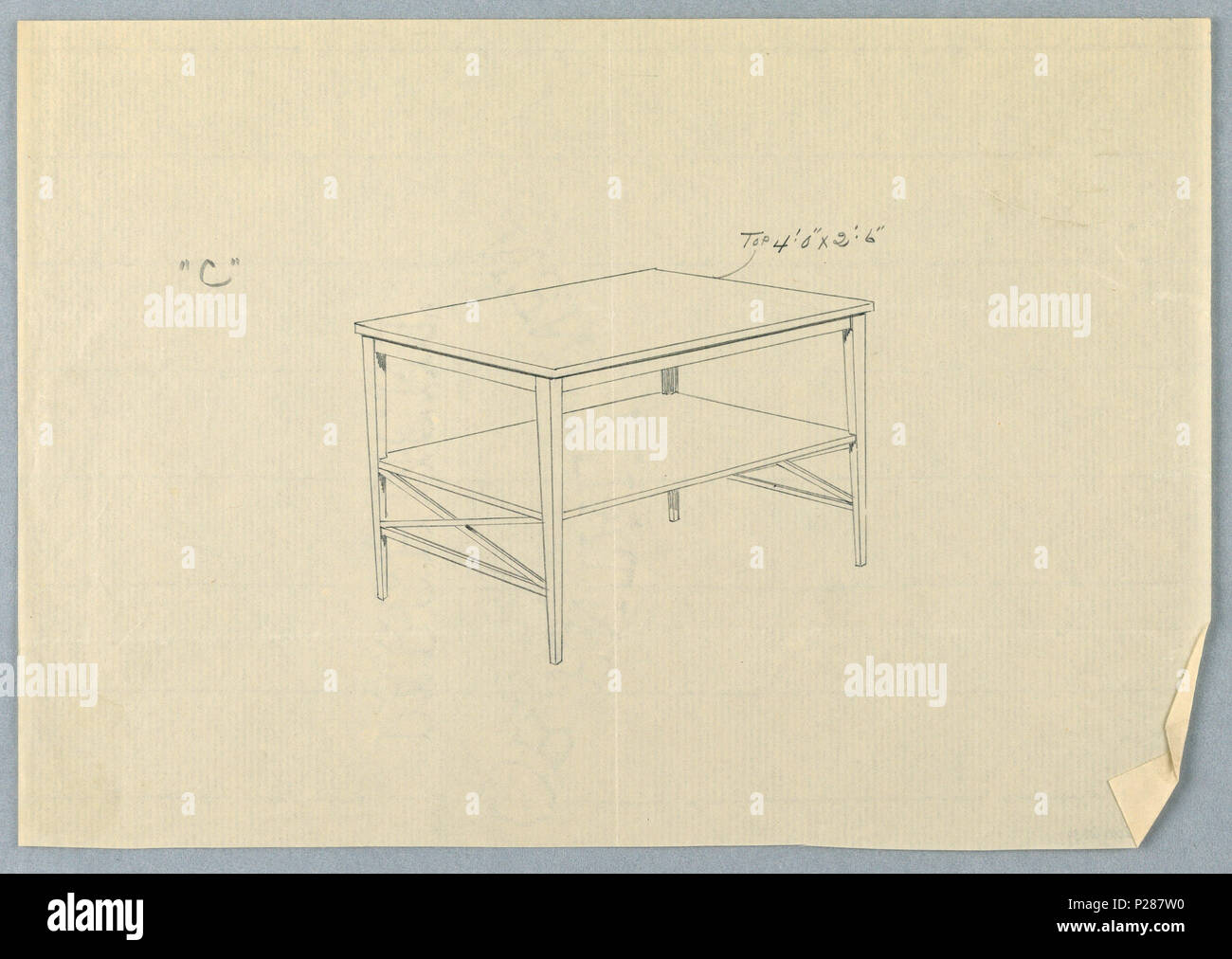 101 Dibujo, diseño para mesa rectangular grande "C", 1900-05 (CH) 18681619  Fotografía de stock - Alamy