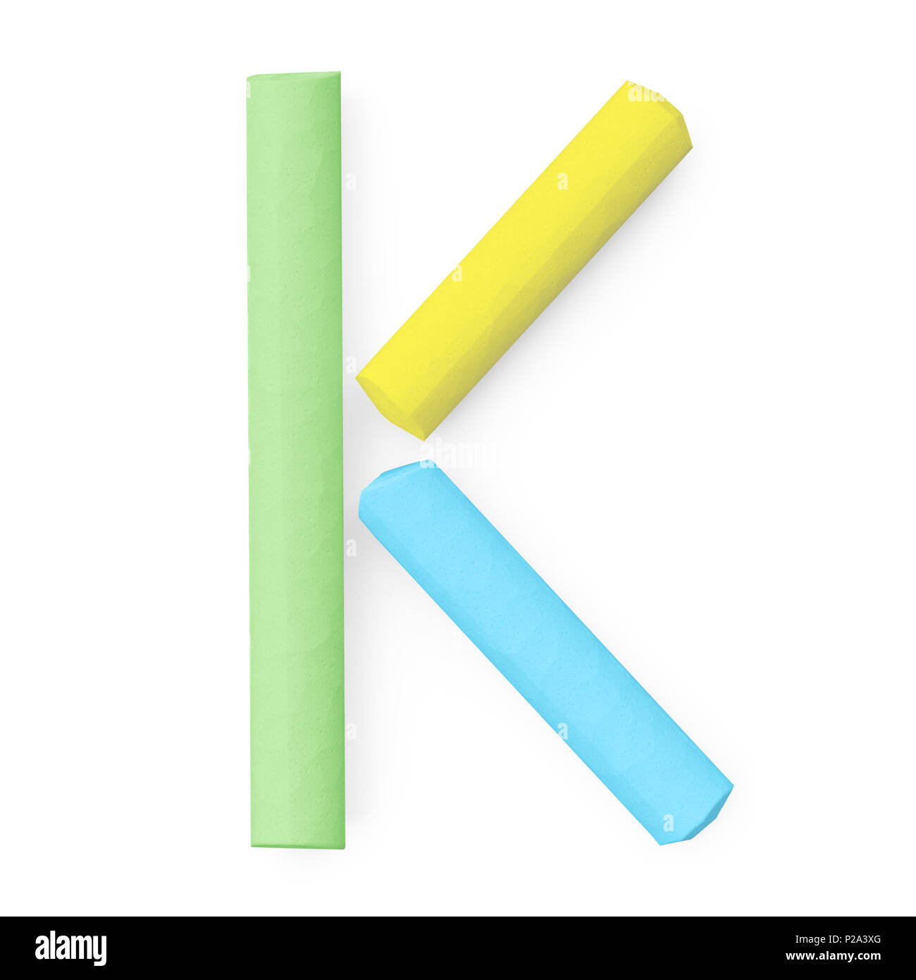 Acera O Color Pizarra Tizas Ensamblada Como Mayúscula K