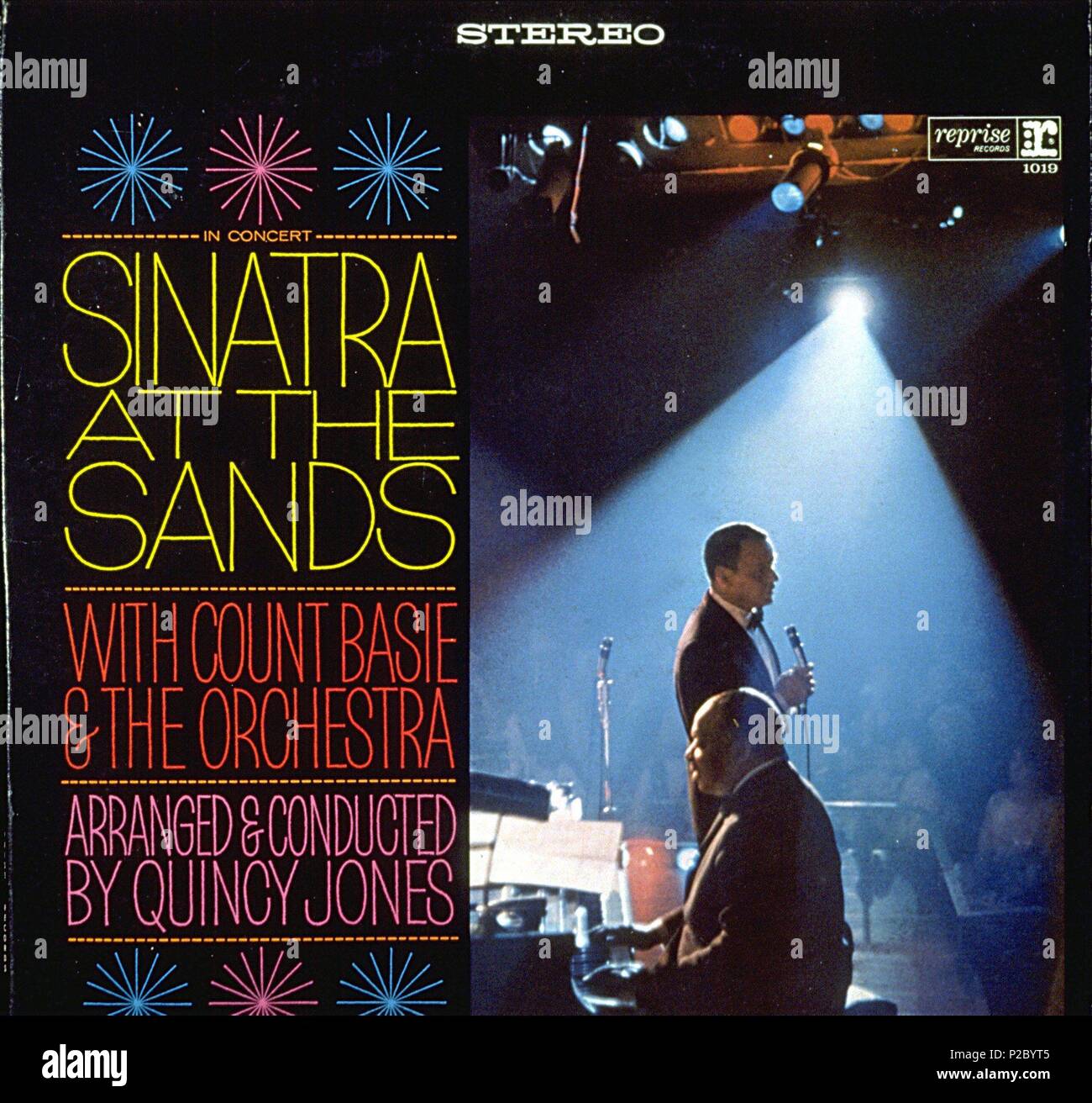 Cubierta de 'Sinatra en la arena", el álbum en directo por Frank Sinatra. 1966 . Foto de stock