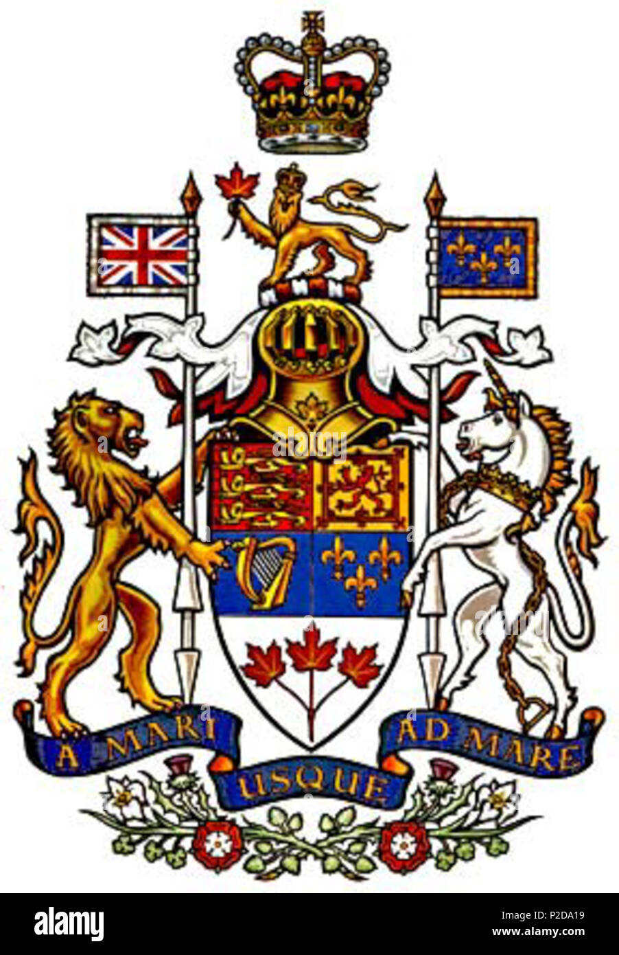 . El escudo de armas de Canadá como representado en 1957. 1957. Allan