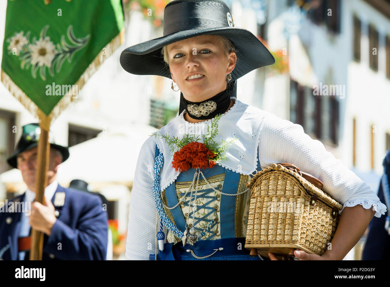 Prozession tradicional, Garmisch-Partenkirchen, Alta Baviera, Baviera, Alemania Foto de stock