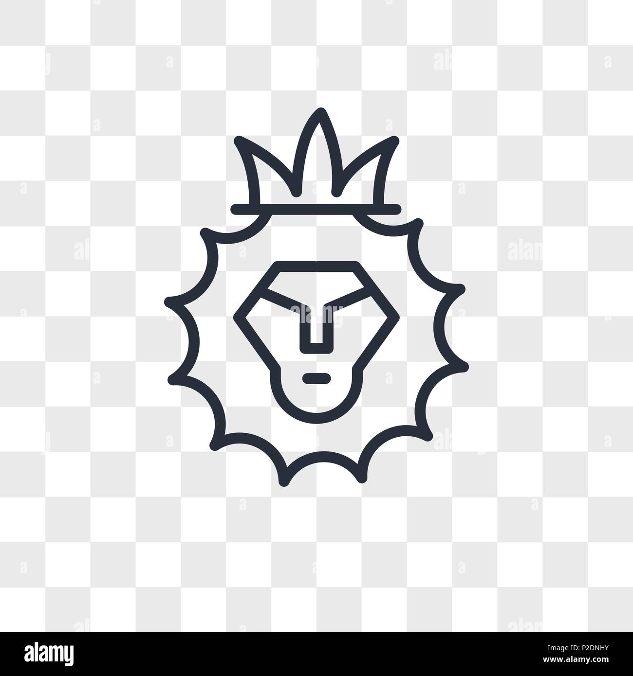 León de Judá icono vectorial aislado sobre fondo transparente, León de Judá  concepto logotipo Imagen Vector de stock - Alamy