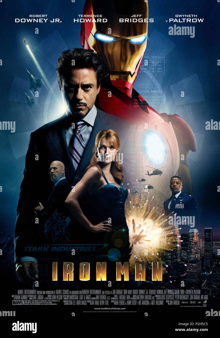 El título original de la película: EL HOMBRE DE HIERRO. Título en inglés:  Iron Man. El director de cine: Jon Favreau. Año: 2008. Crédito: Marvel  Enterprises / Álbum Fotografía de stock - Alamy
