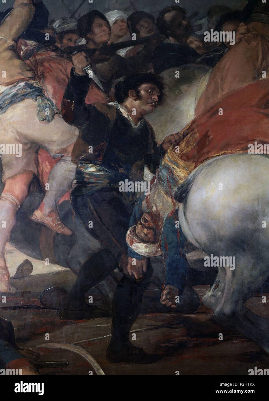 "El 2 de mayo de 1808 en Madrid: la carga de los Mamelucos" (detalle), 1814, óleo sobre lienzo, P00748. Autor: Francisco de Goya (1746-1828). Ubicación: MUSEO DEL PRADO-PINTURA, Madrid, España. Foto de stock