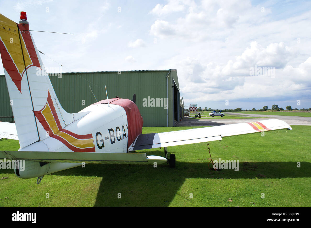 Aeródromo Breighton, Selby, Foto de stock