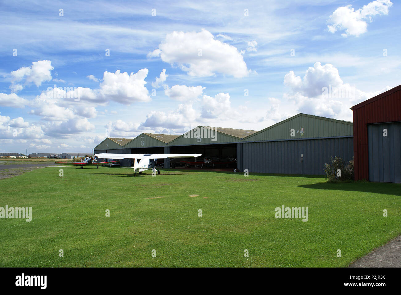 Aeródromo Breighton, Selby, Foto de stock