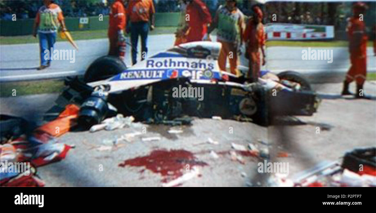 . Inglés: Ayrton Senna tras un accidente de coche . El 1 ...