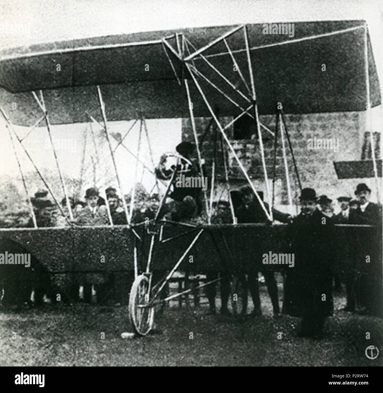. Italiano: Biplano Agusta AG.1 Una Capua Licensing Categoria:Immagini di aeroplani . 1910. 4 desconocido Agusta AG.1 biplano Foto de stock