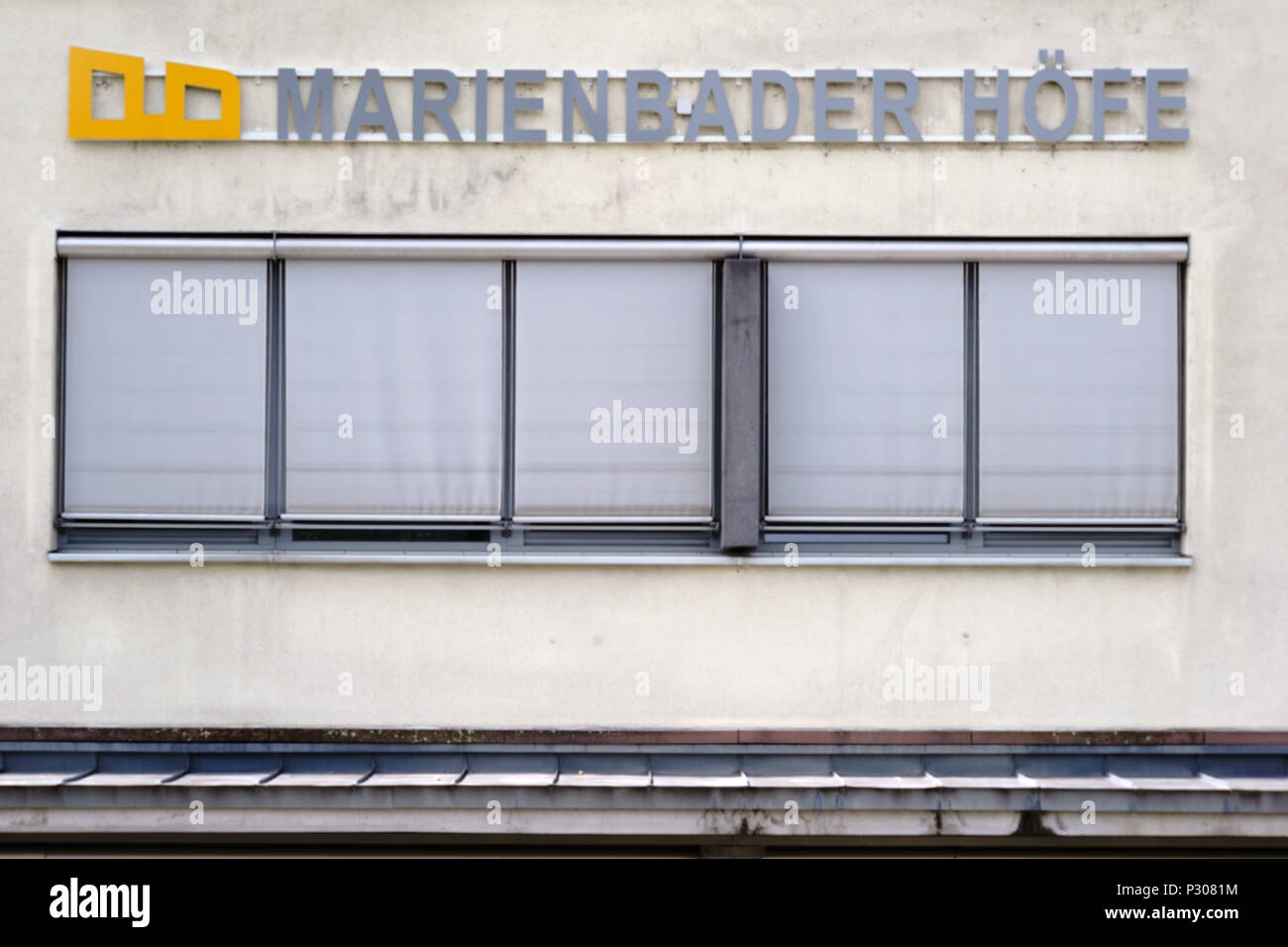 Bad Homburg, Alemania - 19 de mayo de 2018: los complejos residenciales y de oficinas Marienbader Hoefe en el centro de la ciudad el 19 de mayo de 2018, en Bad Homburg. Foto de stock