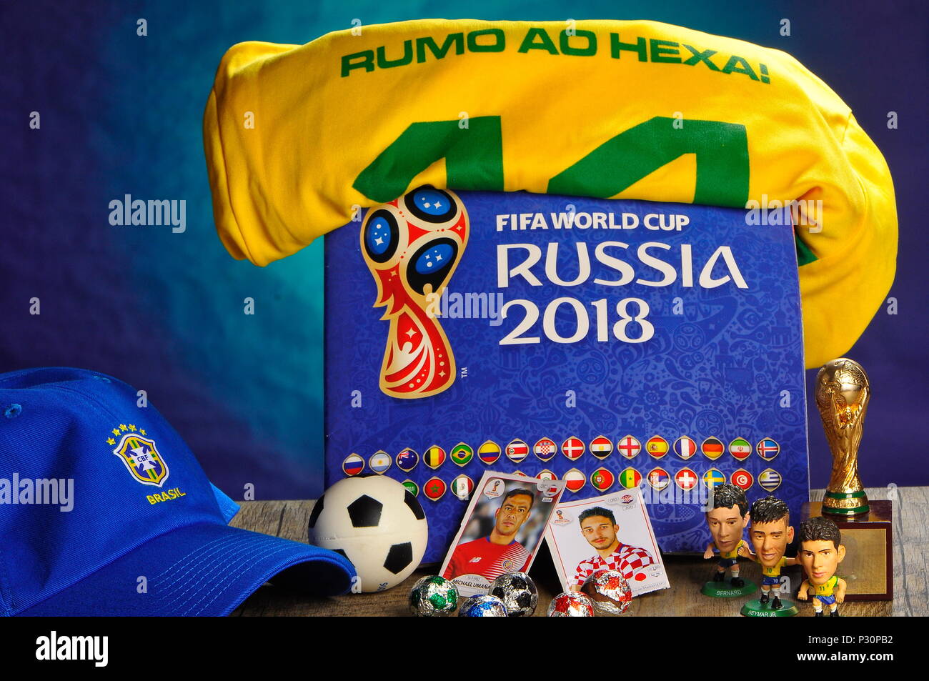 La Copa Mundial de la Fifa 2018 foto concepto Foto de stock