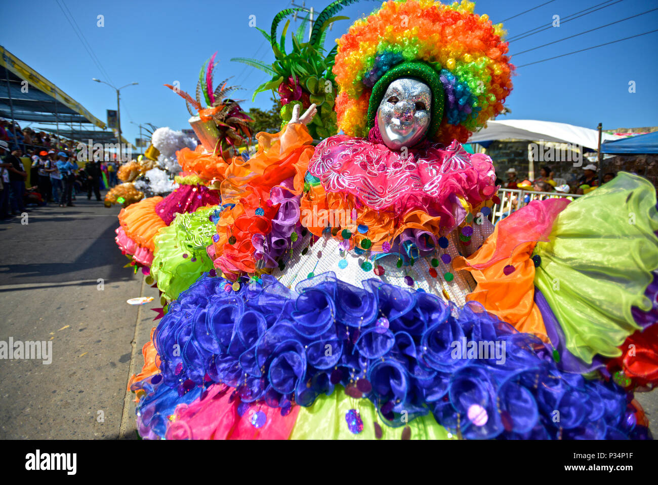 La batalla de flores, el Carnaval de Barranquilla Fotografía de stock