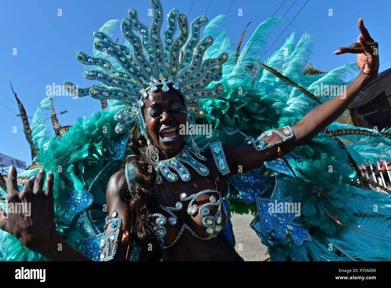 La batalla de flores, el Carnaval de Barranquilla. Foto de stock