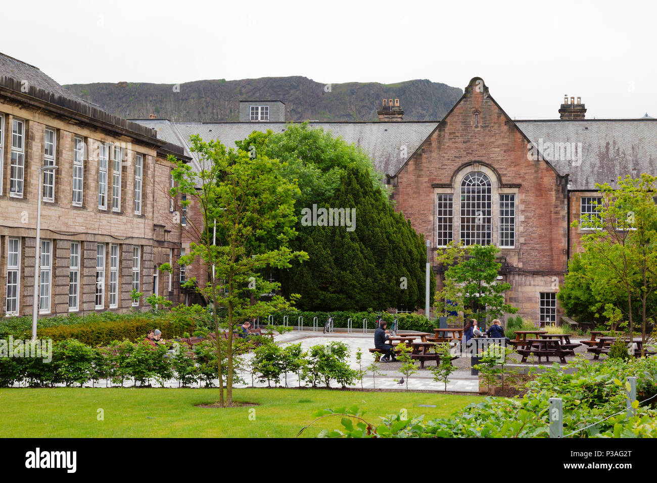 El Campus de la Universidad de Edimburgo, Holyrood, Edimburgo, Escocia, Reino Unido Foto de stock