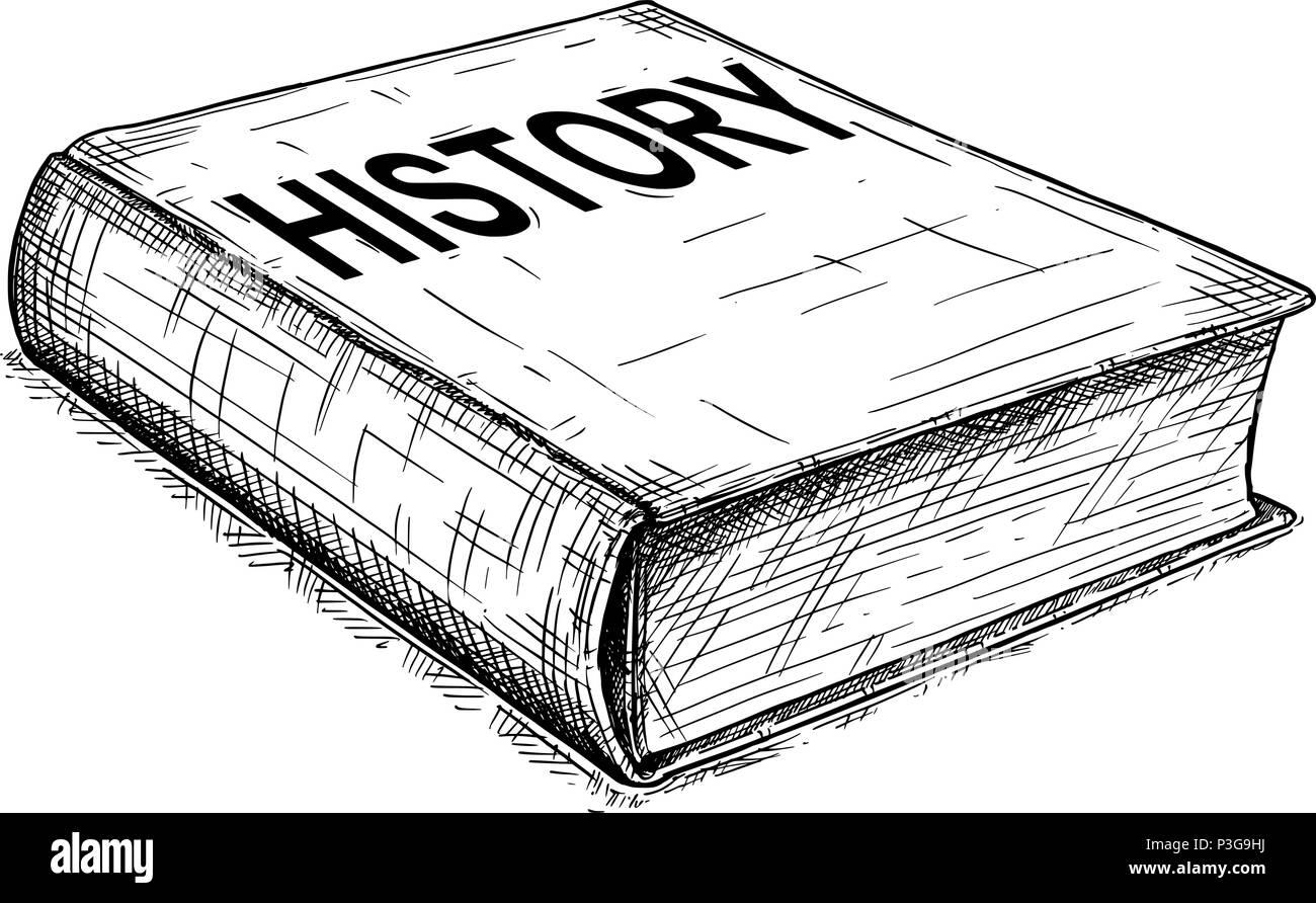 Dibujo Artístico vectorial Ilustración del viejo libro de historia cerrada Ilustración del Vector