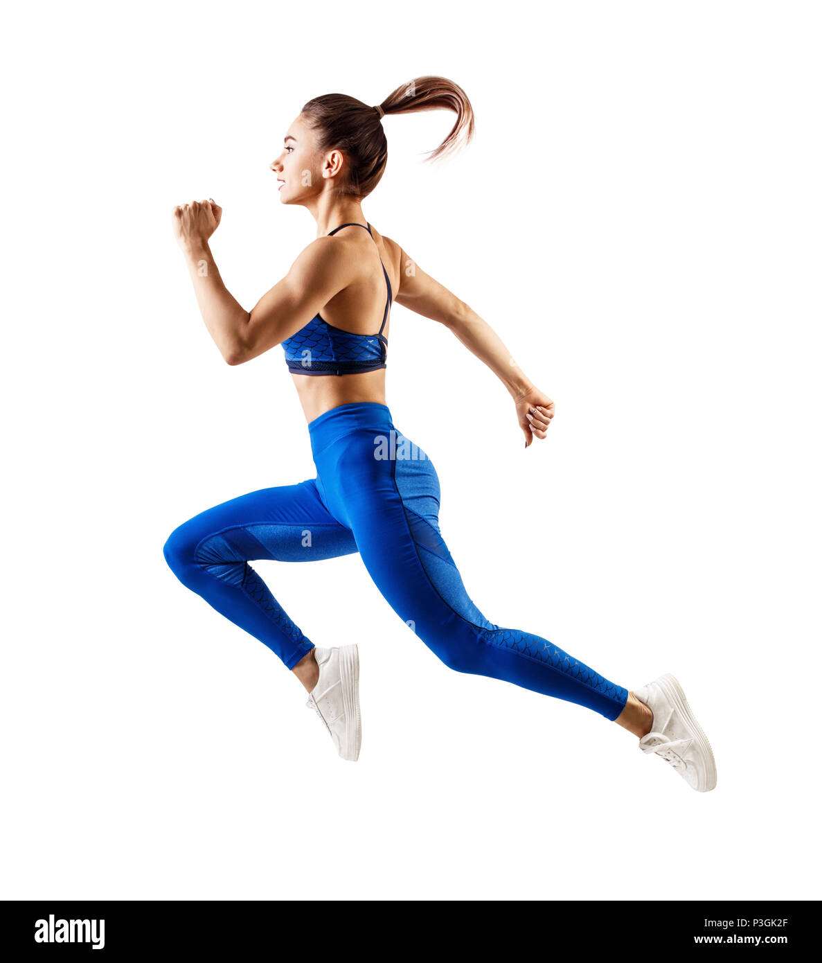 Una mujer caucásica runner Foto de stock