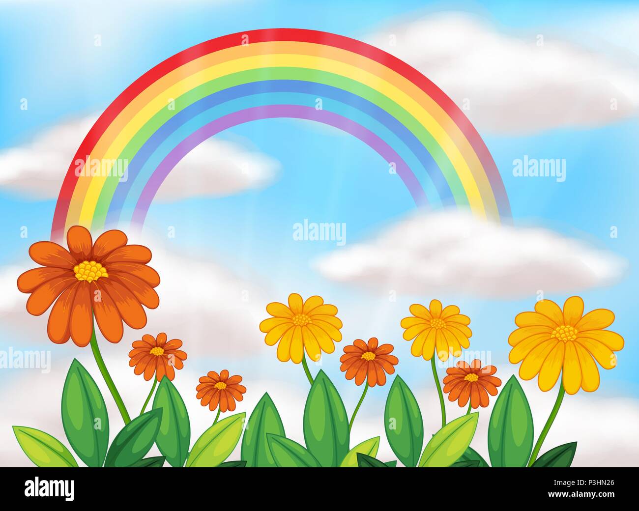 Hermoso arcoiris Imágenes vectoriales de stock - Alamy
