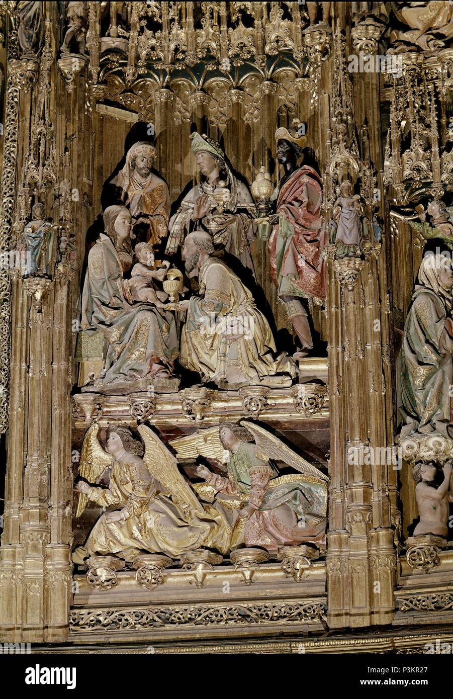 RETABLO MAYOR DE LA CATEDRAL DE TOLEDO ESCENA DE LA EPIFANIA 1498