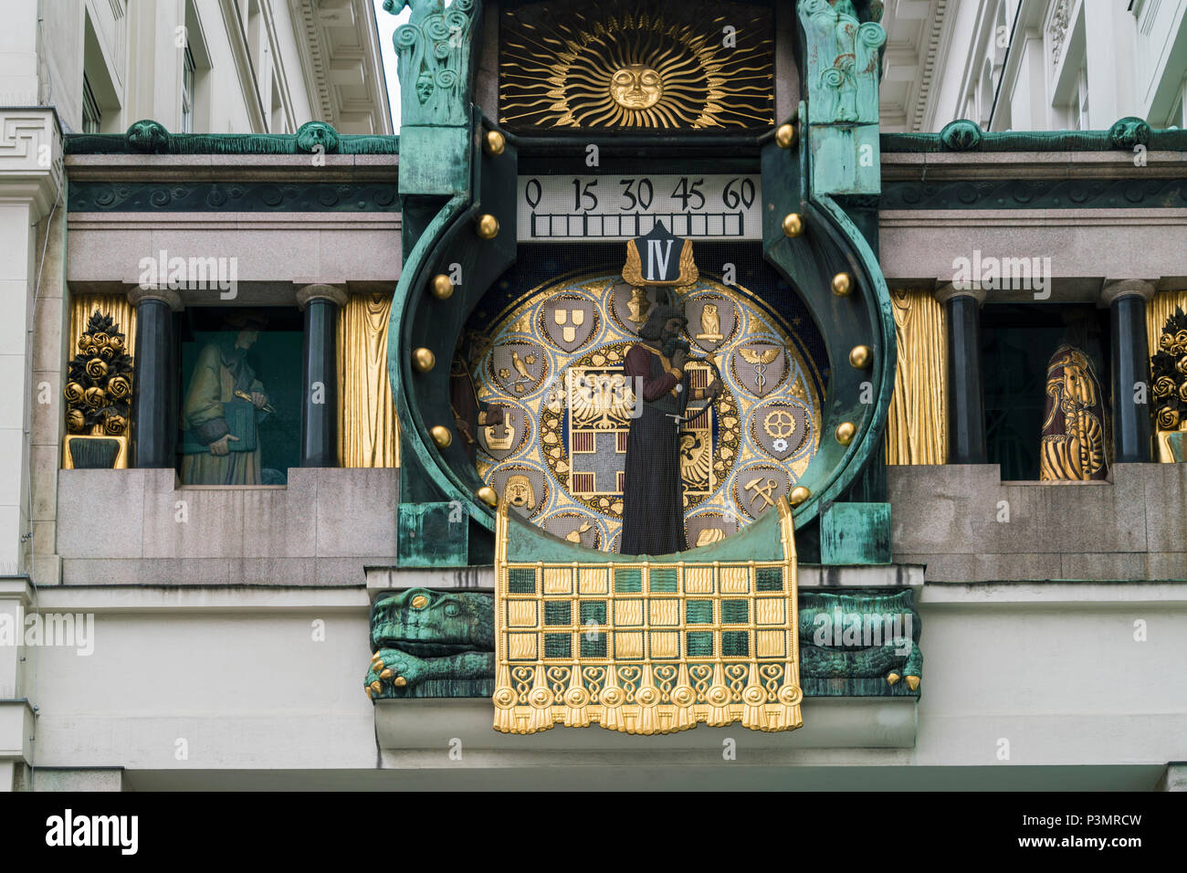 Reloj Anker o reloj Ankeruhr, histórico, Viena, Austria Fotografía de stock  - Alamy