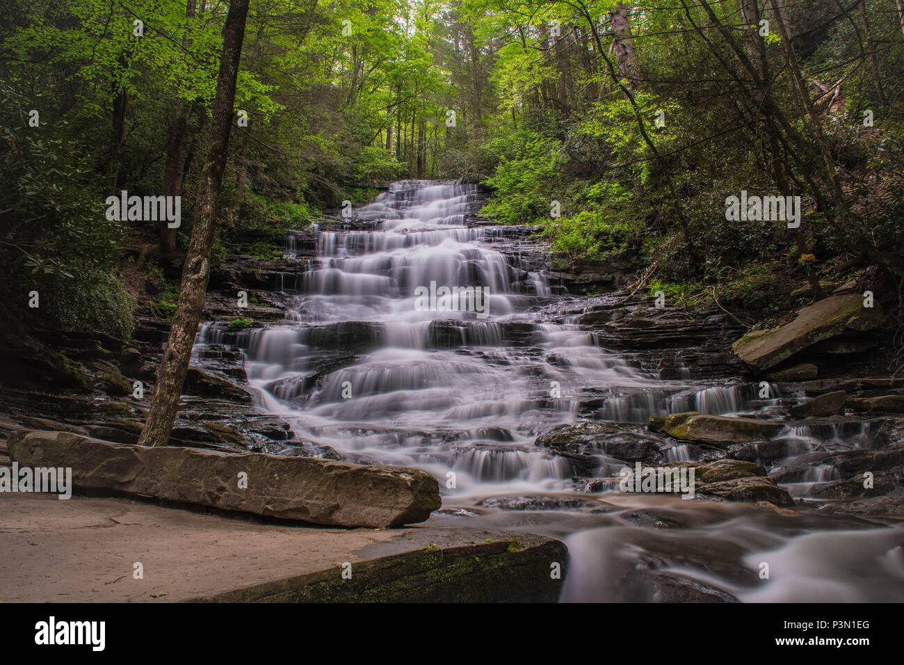 Minnehaha Falls, Rabun County, Georgia Foto de stock
