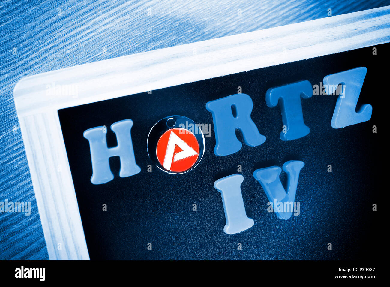 Rotulación Hartz IV, Schriftzug Hartz IV Foto de stock