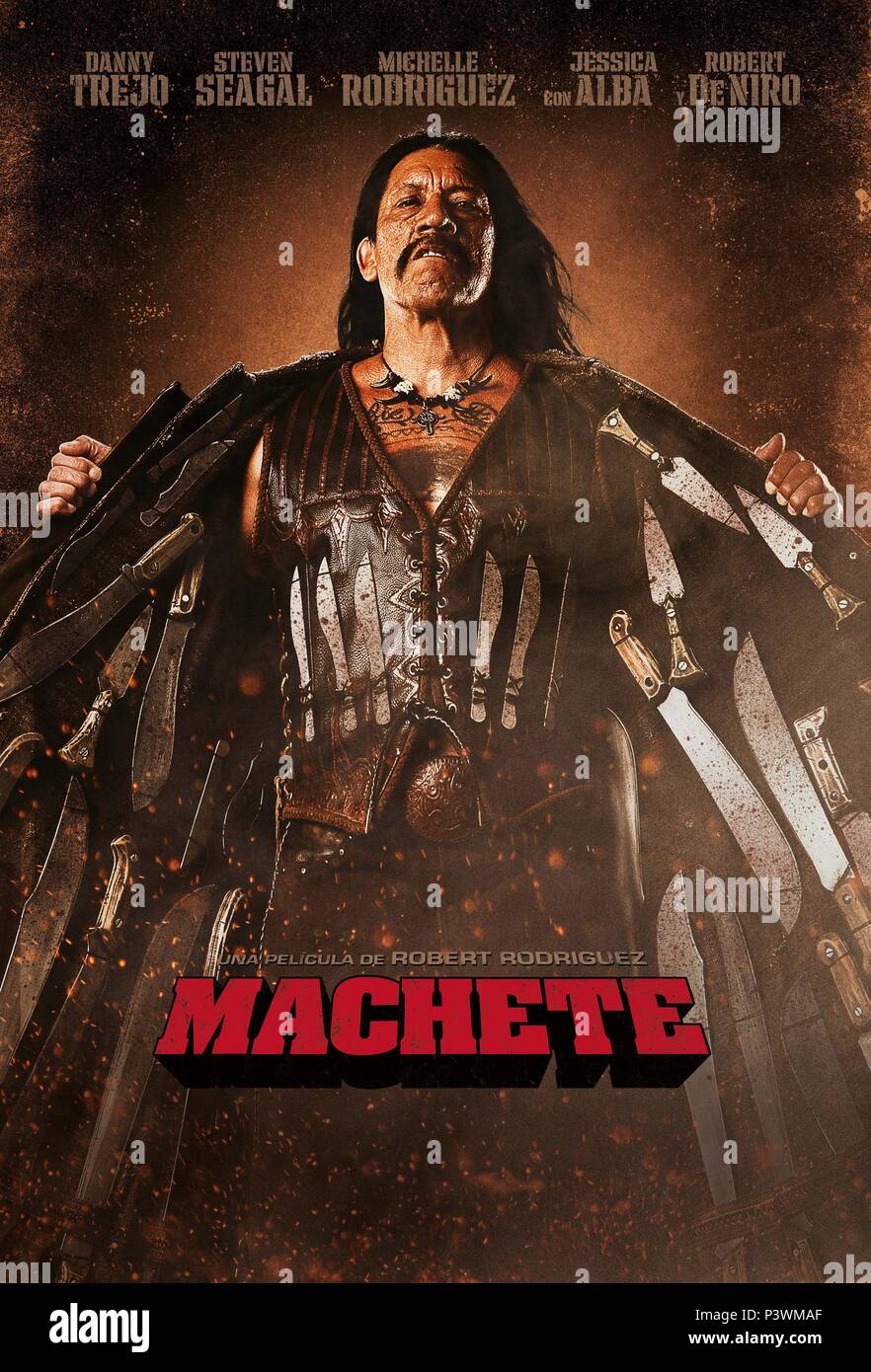 El título de la película original Machete. Título en inglés Machete