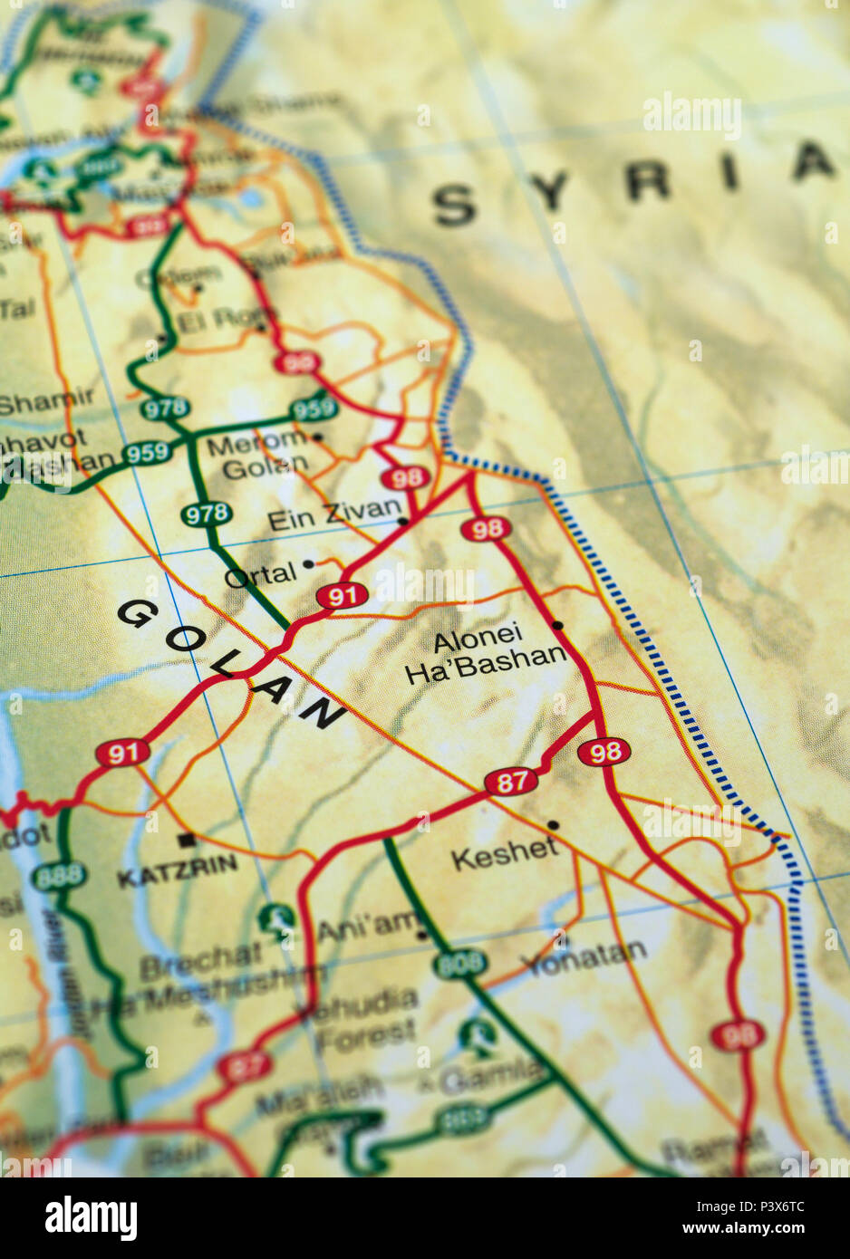 mapa de carreteras de israel Mapa de carreteras de Israel Fotografía de stock   Alamy