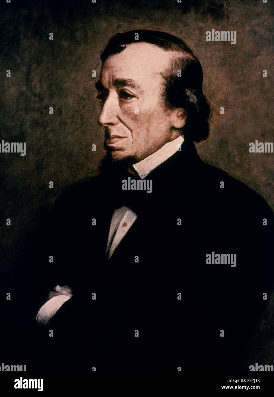 Benjamín Disraeli (Lord Beaconsfield) - 1804-1881. Autor: John Everett Millais (1829-1896). Ubicación: National Portrait Gallery, Londres. Foto de stock