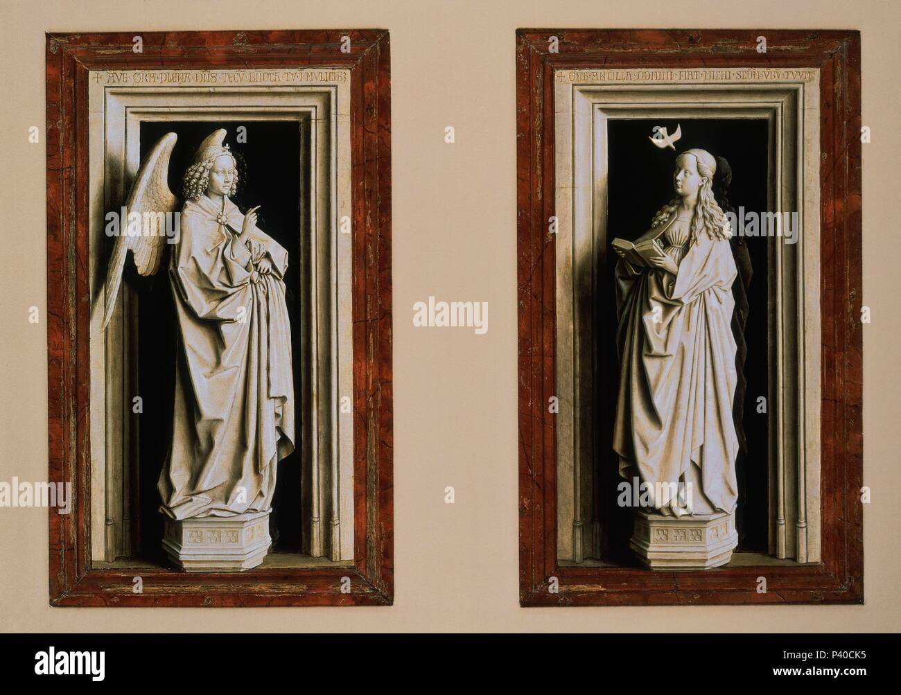 Diptico De La Anunciación Hacia 14351441 Oleo Siglo Xv Pintura Flamenca Autor Jan Van Eyck 2056