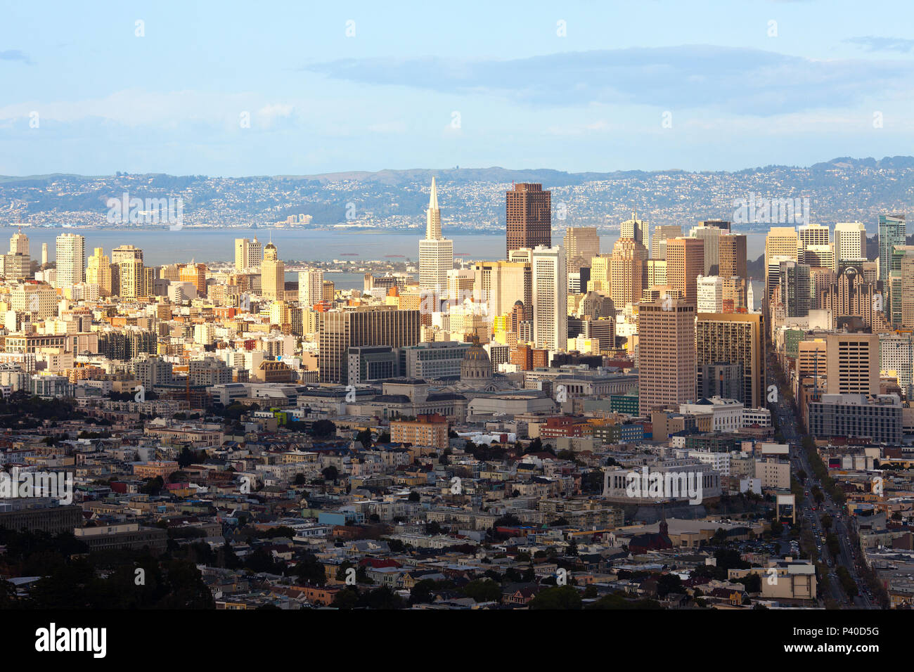 Vistas panorámicas, San Francisco, California, EE.UU. Foto de stock