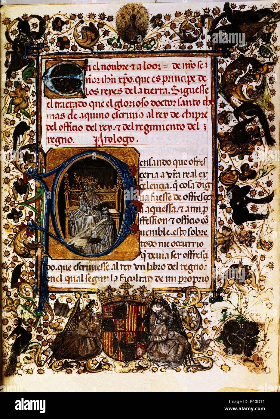 Instruccion De Principes Traduccion Al Castellano Dedicado A Isabel La Catolica Ii 3569 F 6 S Xv Autor Santo Tomas De Aquino Ubicacion Palacio Real Biblioteca Madrid Espana Fotografia De Stock Alamy