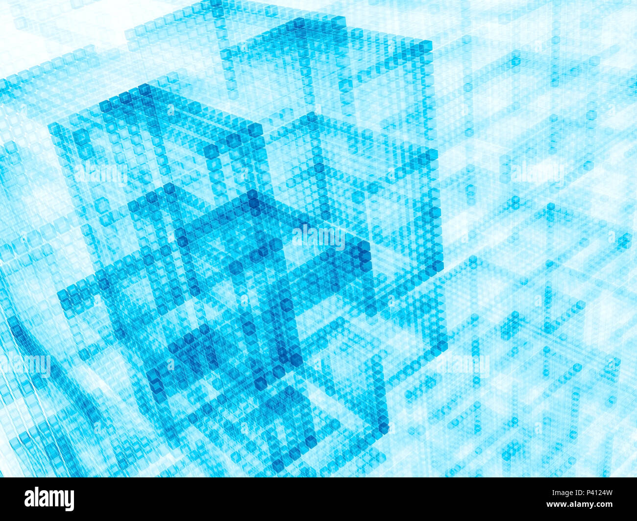 Fondo de tecnología: una construcción compuesta de cubos. Abstract 3d  generado por ordenador ilustración. Elemento de diseño gráfico para portadas,  diseño web Fotografía de stock - Alamy