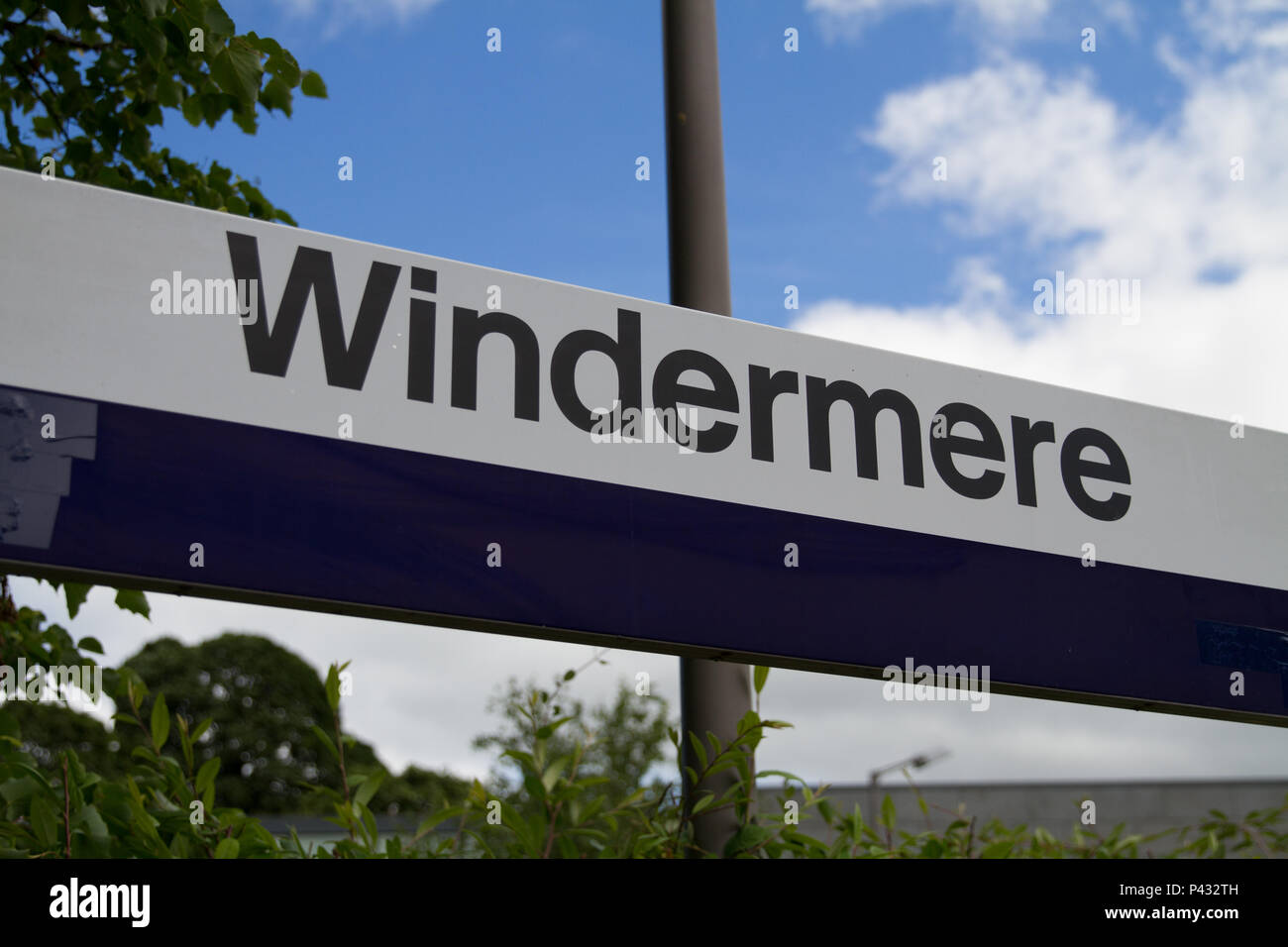 Estación de trenes de Windermere, Lake District, en el Reino Unido. 20 de junio de 2018. Windermere - el terminus. Charles Allen/Alamy Live News Foto de stock