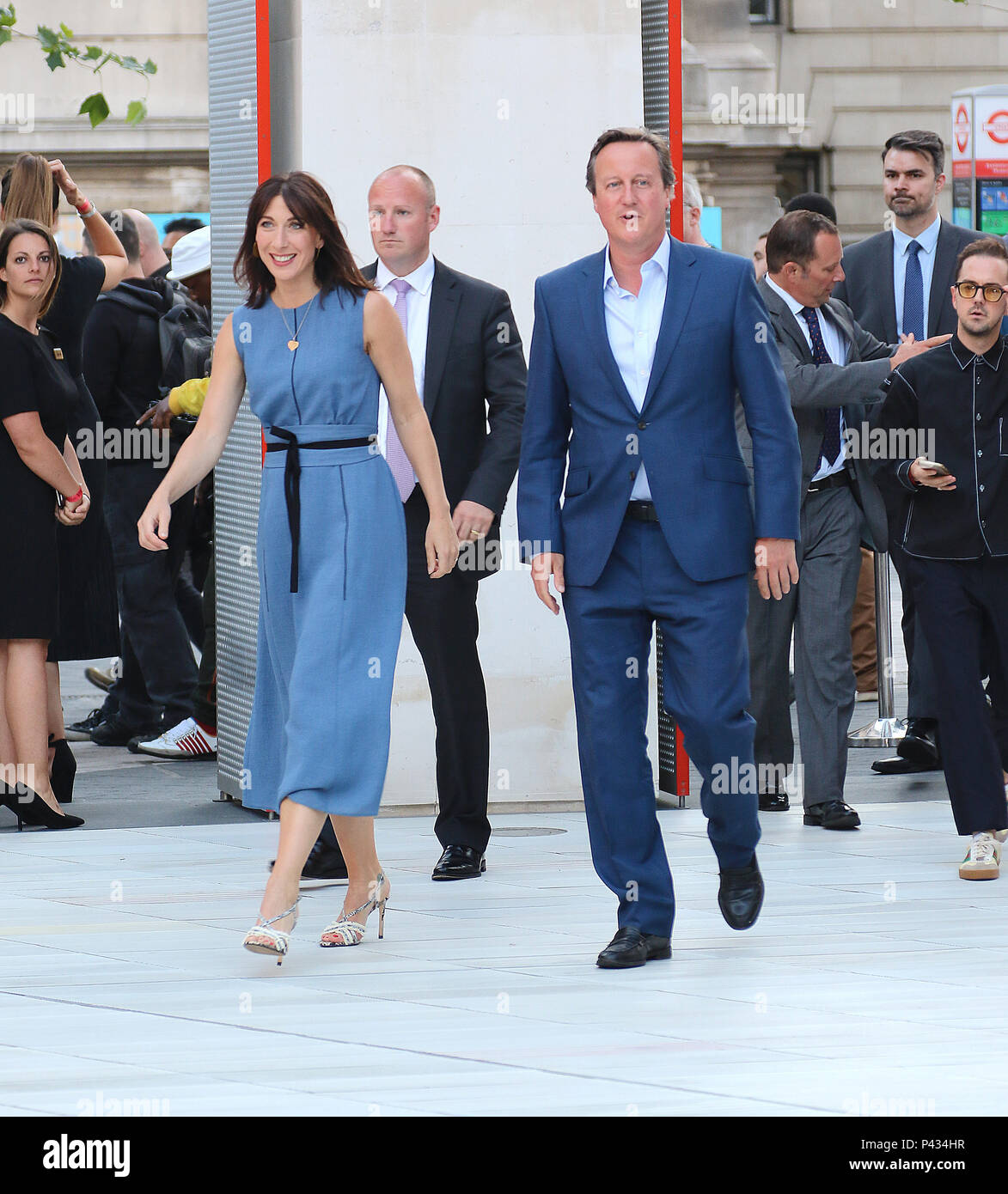 Samantha Cameron, David Cameron, V&A fiesta de verano 2018, el Victoria and Albert Museum, Londres, Reino Unido, 20 de junio de 2018, Foto de Richard Goldschmidt Foto de stock