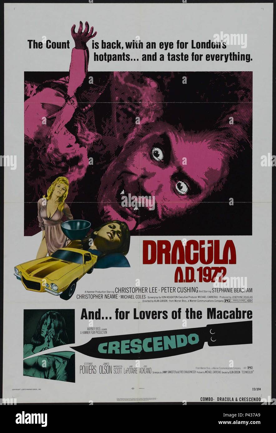 El título original de la película Drácula A. D. 1972. Título en inglés
