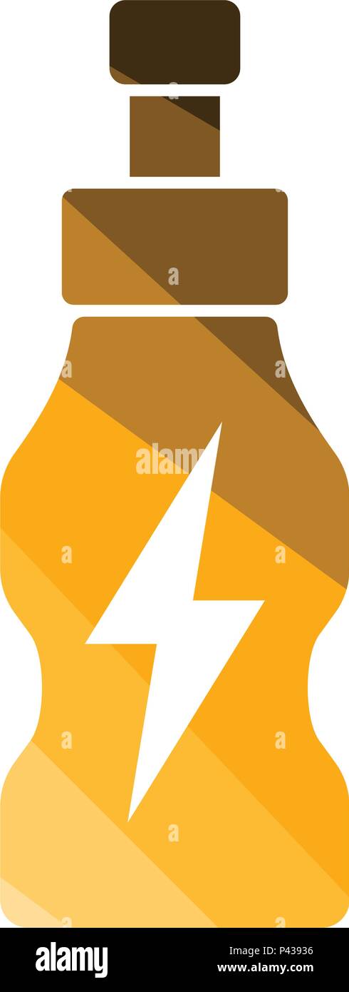 Icono de botellas de bebidas energéticas. Diseño de color liso. Ilustración vectorial. Ilustración del Vector