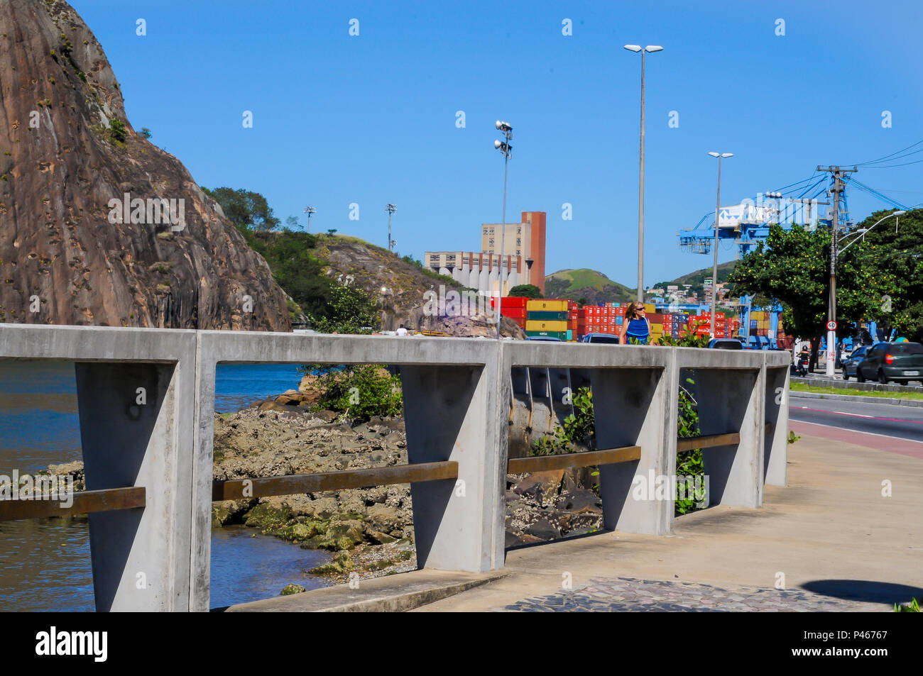 Enseada da Ilha de Santa Maria e Praia de Camburi localizados na capital Vitória ningún Estado do Espirito Santo.Vitória es .Foto : Vinicius Moraes | Fotoarena. Foto de stock