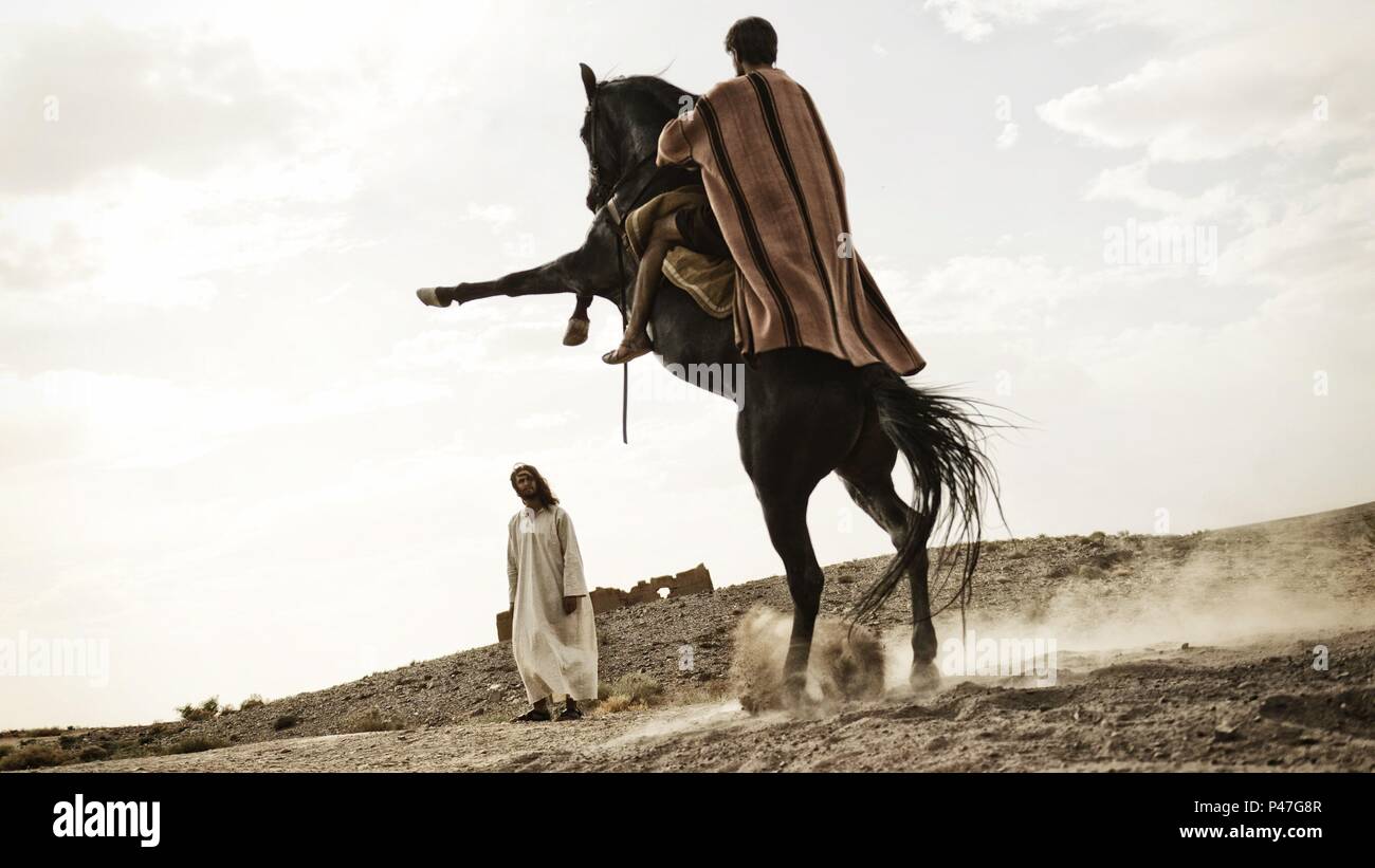 El título de la película original: la Biblia. Título en inglés: LA BIBLIA. El director de cine: Tony Mitchell. Año: 2013. Estrellas: DIOGO Morgado. Crédito: History Channel / Álbum Foto de stock