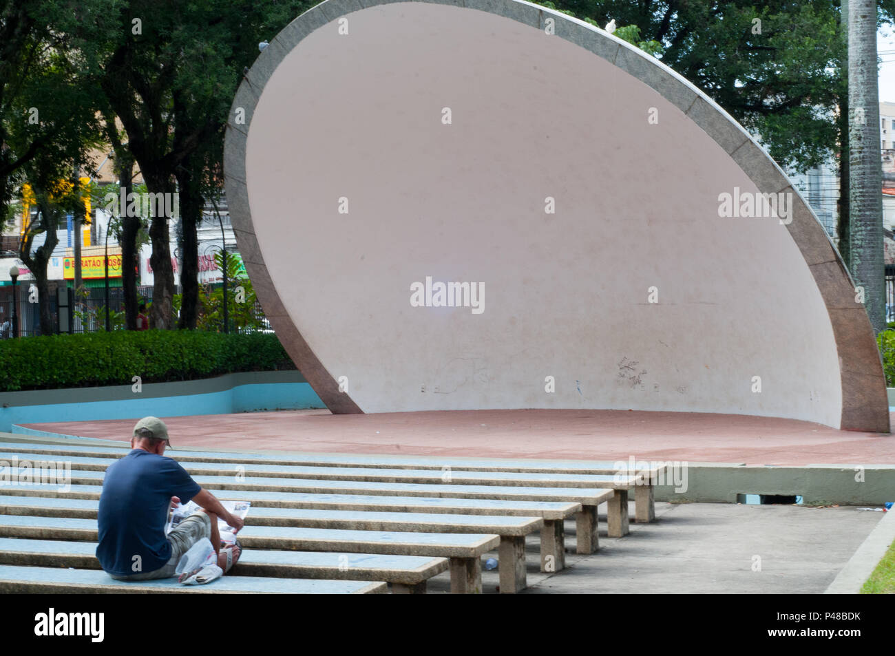 Vitória,ES-24.03.2015-Concha Acústica de Vitória-Localizada no interior do Parque Moscoso, por Francisco Bolonha projetada e tombada como Patrimônio Histórico e material em 1986.Foto:Vinicius Moraes/Fotoarena. Foto de stock