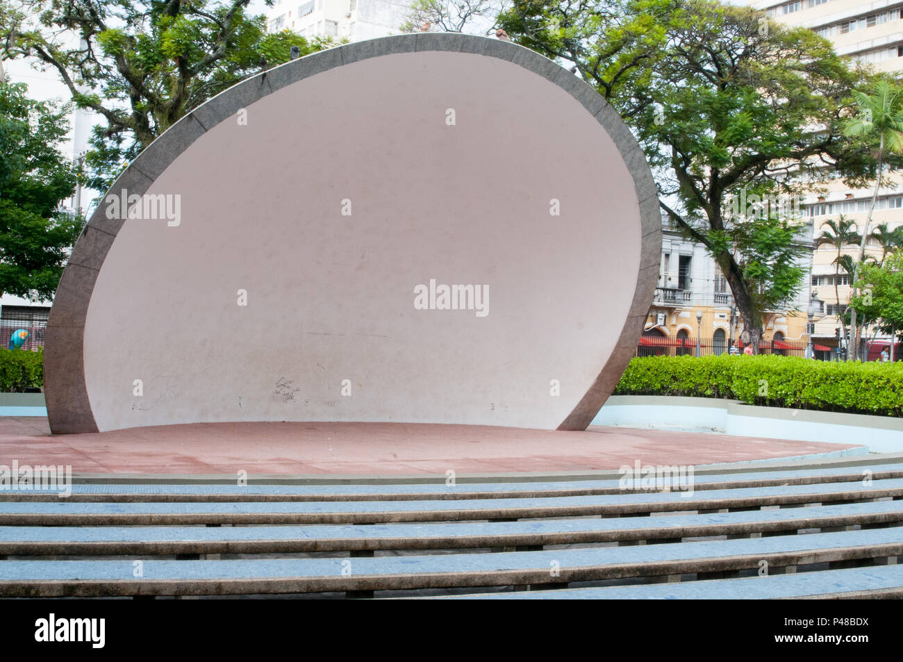 Vitória,ES-24.03.2015-Concha Acústica de Vitória-Localizada no interior do Parque Moscoso, por Francisco Bolonha projetada e tombada como Patrimônio Histórico e material em 1986.Foto:Vinicius Moraes/Fotoarena. Foto de stock