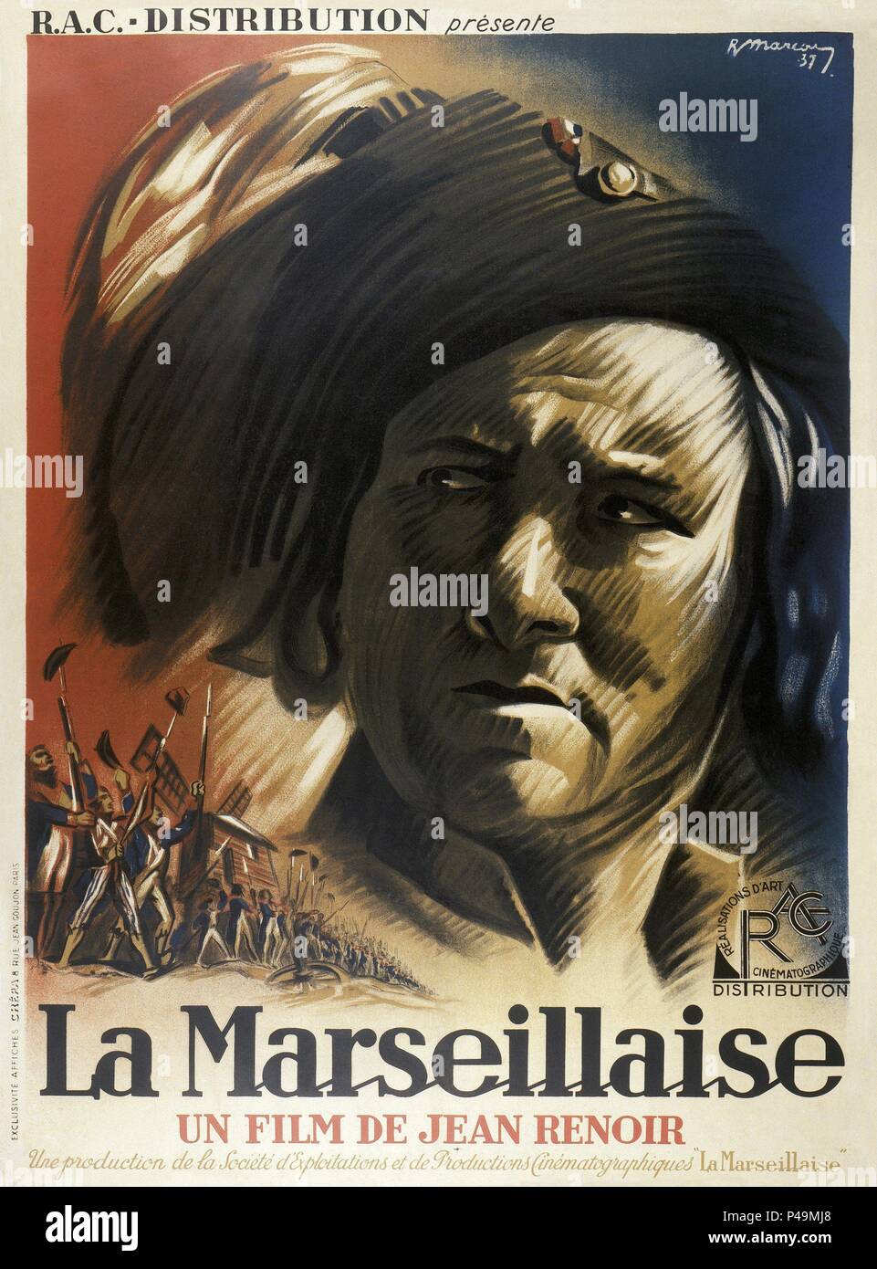 El título original de la película: La Marsellesa. Título en inglés: La  Marsellesa. El director de cine: Jean Renoir. Año: 1938. Crédito: SOCIÉTÉ  DE PROD D'EXPLOITATION DU FILM / Álbum Fotografía de