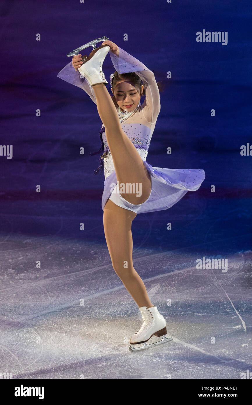 Dabin Cho (KOR) actuando en la Gala de Patinaje Artístico exhibición en los Juegos Olímpicos de Invierno PyeongChang 2018 Foto de stock