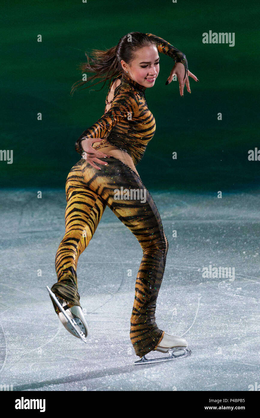 Alina Zagitova (OAR) actuando en la Gala de Patinaje Artístico exhibición en los Juegos Olímpicos de Invierno PyeongChang 2018 Foto de stock