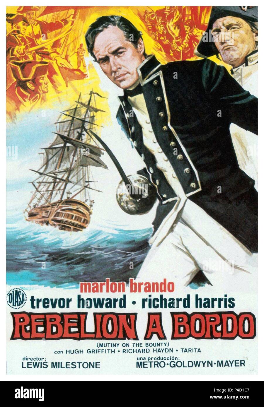 El título de la película original MOTÍN EN EL Bounty. Título en inglés