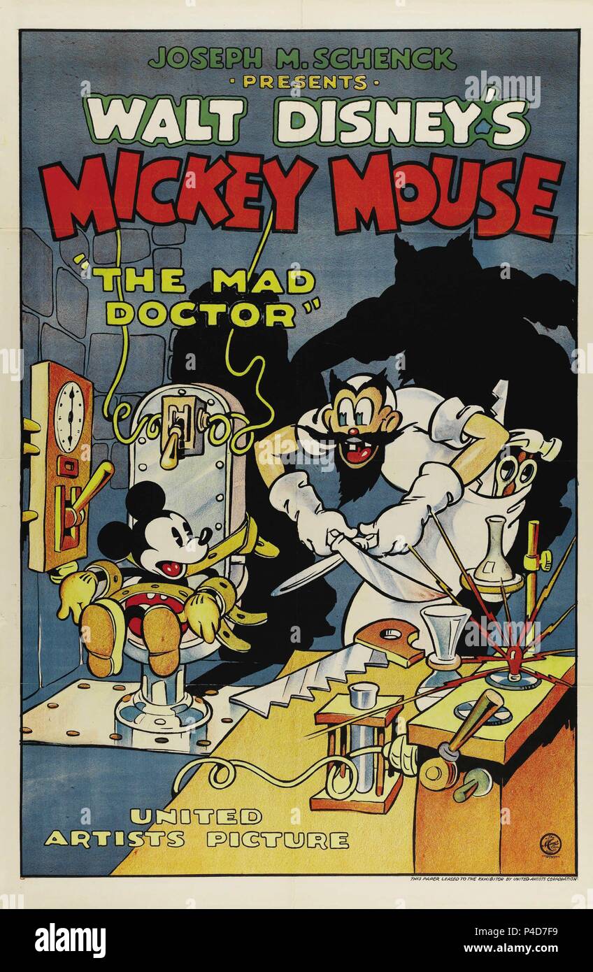 personal farmacéutico Clan Descripción: El Mad Doctor, 1932. El título de la película original: MISC:  Mickey Mouse. Título en inglés: MISC: Mickey Mouse. Año: 1932. Estrellas:  Mickey Mouse. Crédito: Walt Disney Pictures / Álbum Fotografía