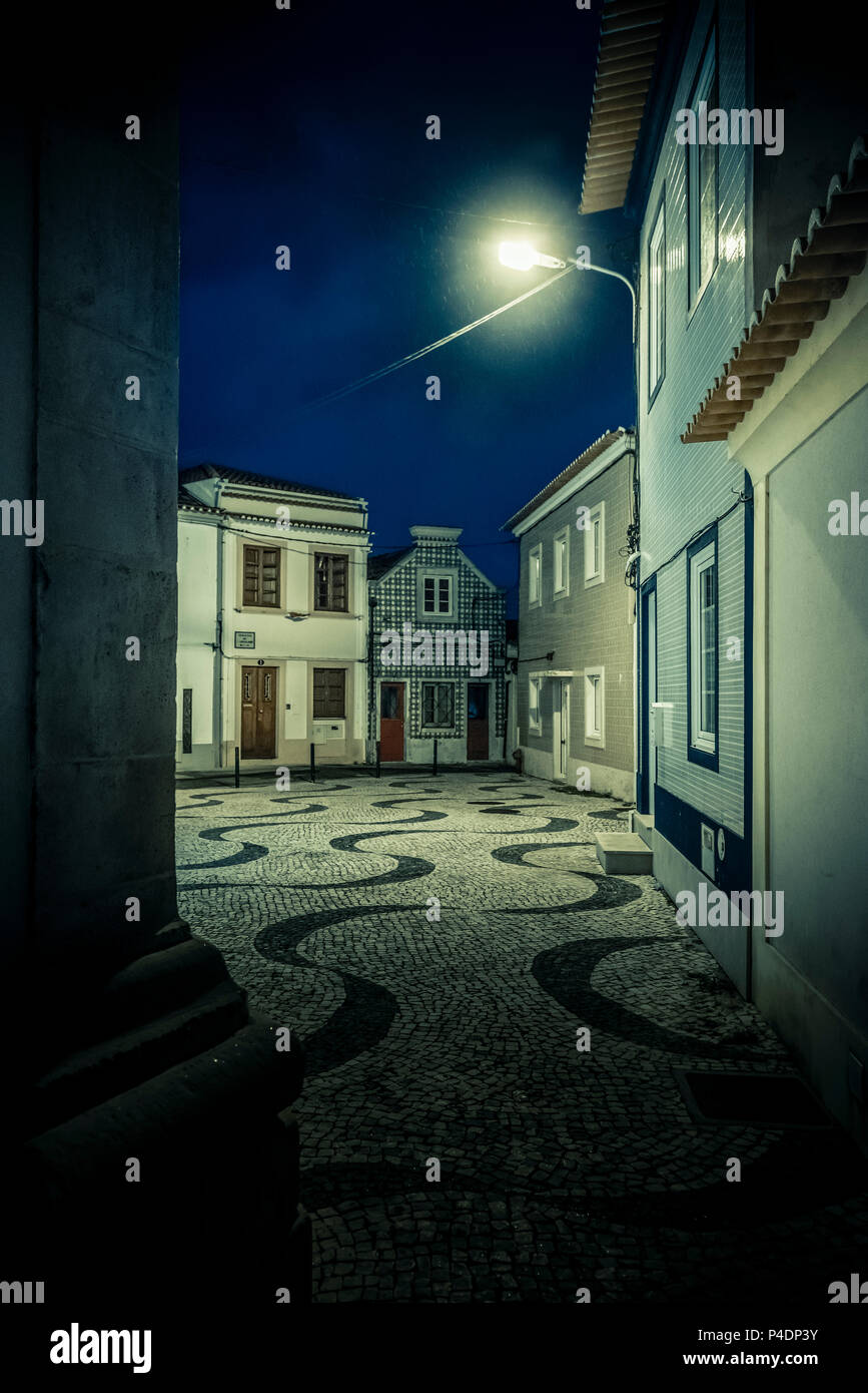 Europa, Portugal, Aveiro, Häuser, Fassade, Platz Foto de stock