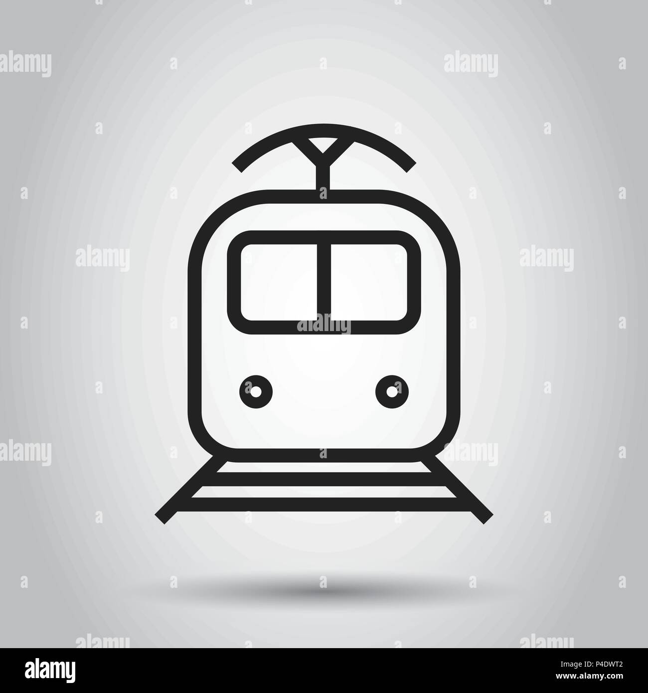 Transporte Tren icono. Ilustración vectorial. Concepto de negocio tren pictograma. Ilustración del Vector