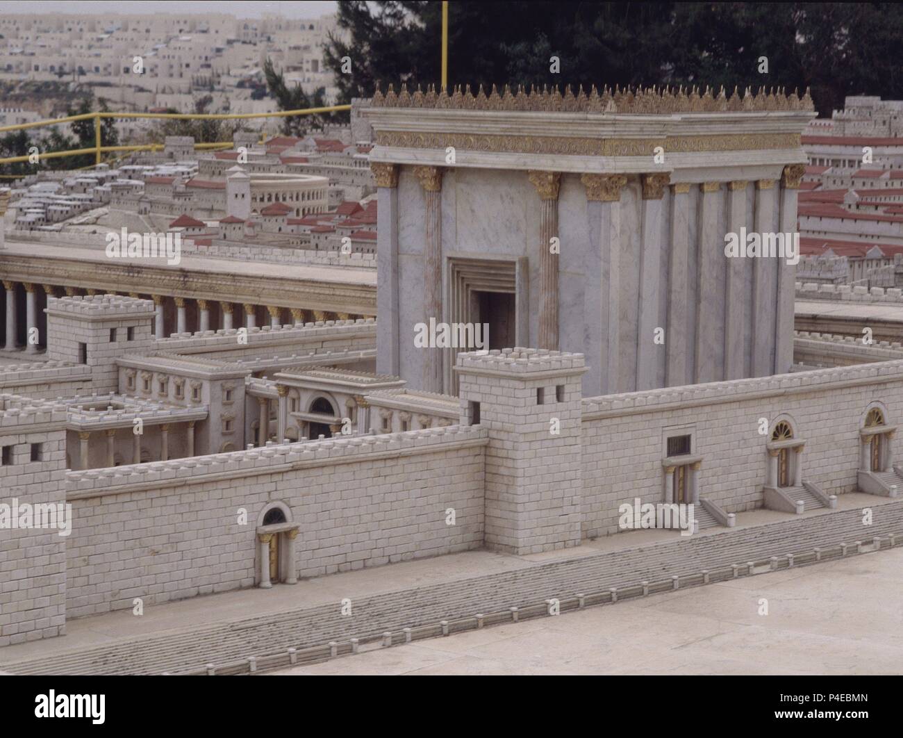 MAQUETA DE JERUSALEN - templo de Herodes-RECONSTRUCCION REALIZADA DEL 25 AL  13 AC. Ubicación: Hotel Tierra Prometida, Israel Fotografía de stock - Alamy