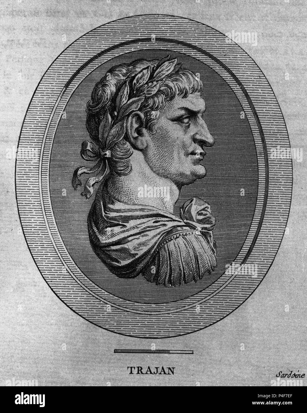 Anuncio del siglo primero y segundo Imágenes de stock en blanco y negro