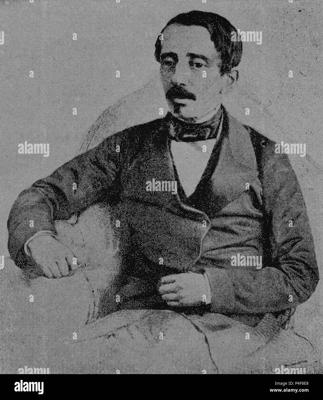 FELIPE Pardo y Aliaga - 1806/1868 - dramaturgo peruano. Foto de stock