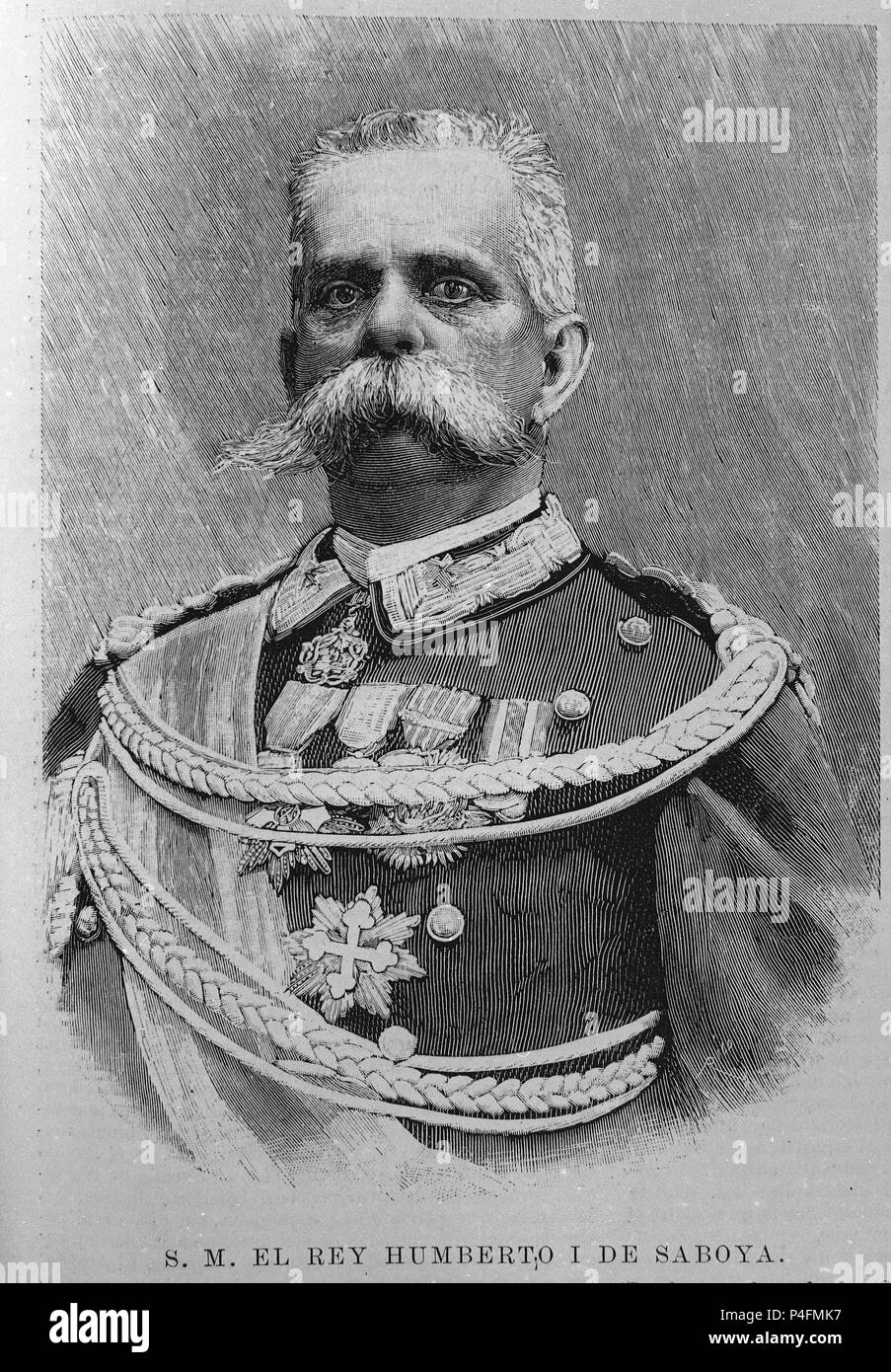 RETRATO DE Humberto I de Saboya. Ubicación BIBLIOTECA NACIONAL